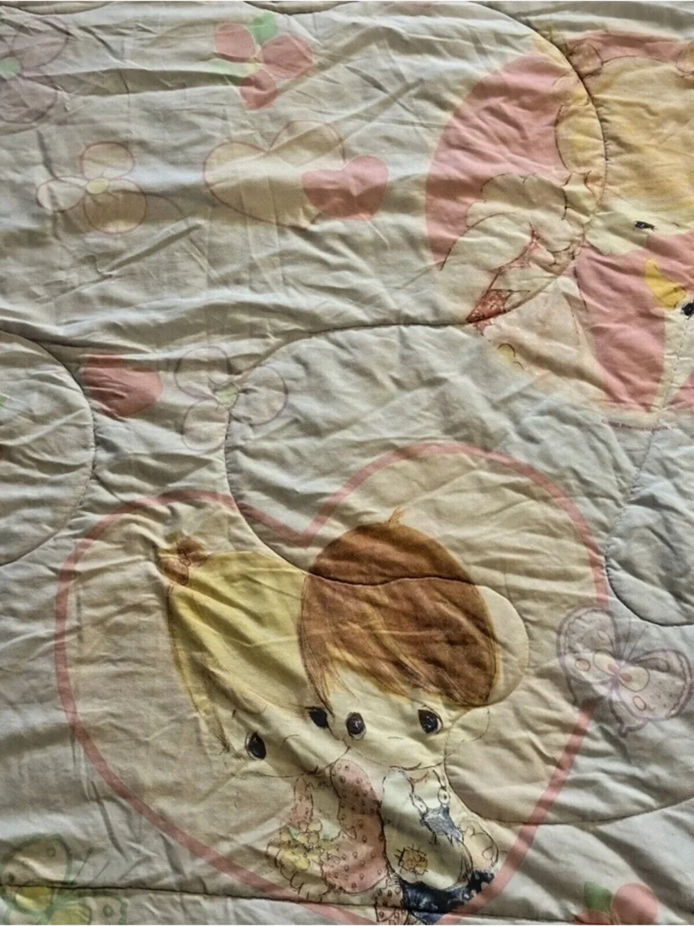 2002 Precious Moments Twin Comforter Quilt Blanket 64x86